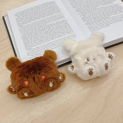 Cute Bear Soft Furry Plush Earphone Case For Apple AirPods 3 Pro 2 Headphones Soft Silicone Funda For air pods 1 2 Headset Cover
