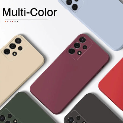 Case For Samsung Galaxy S24 S23 S22 S25 Ultra S24 FE A56 A55 A53 A52 A54 A16 A35 5G Shockproof Liquid Silicone Phone Cover Coque