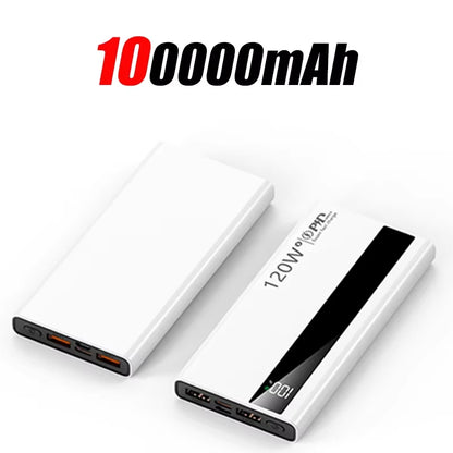 120W 500000mAh Power Bank High Capacity Super Fast Charging Power Bank Portable Battery Charger For Huawei iPhone Samsung Xiaomi