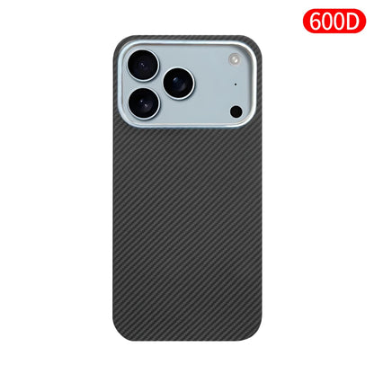 For iPhone 17 pro max case carbon 600d kevlar aramid fiber magsafe fabric thin hard 17 Air cover magnetic balck Slim light red