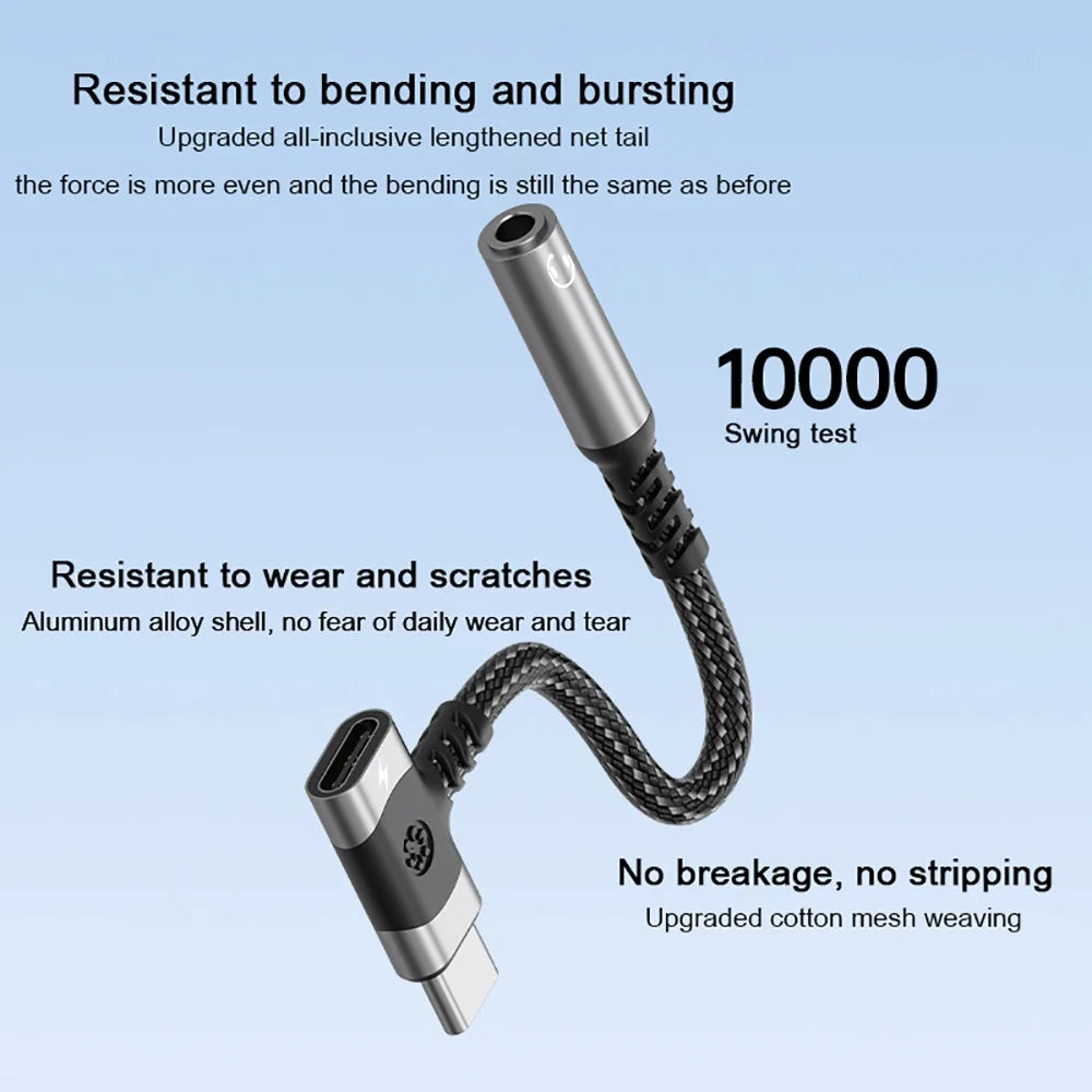 USB C to 3.5mm Jack AUX Audio Adapter 2 in 1 Type C OTG Splitter Headphone Cable Converter For iPhone 15 Samsung S24 S23 Xiaomi