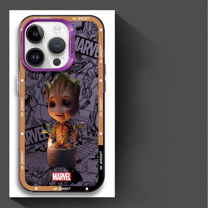 Marvel Ironman Deadpool Phone Case for Apple iPhone 16 15 Pro Max 13 14 Plus 12 11 Pro plus  Matte