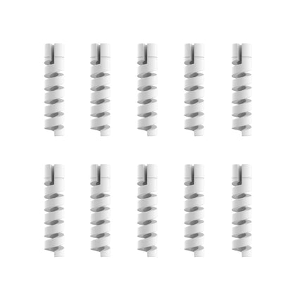 10pcs Cable Protector Silicone Charge Cable Spiral Winder Wire End Cord Savers Cover For Phone USB Charger Cable Accessories