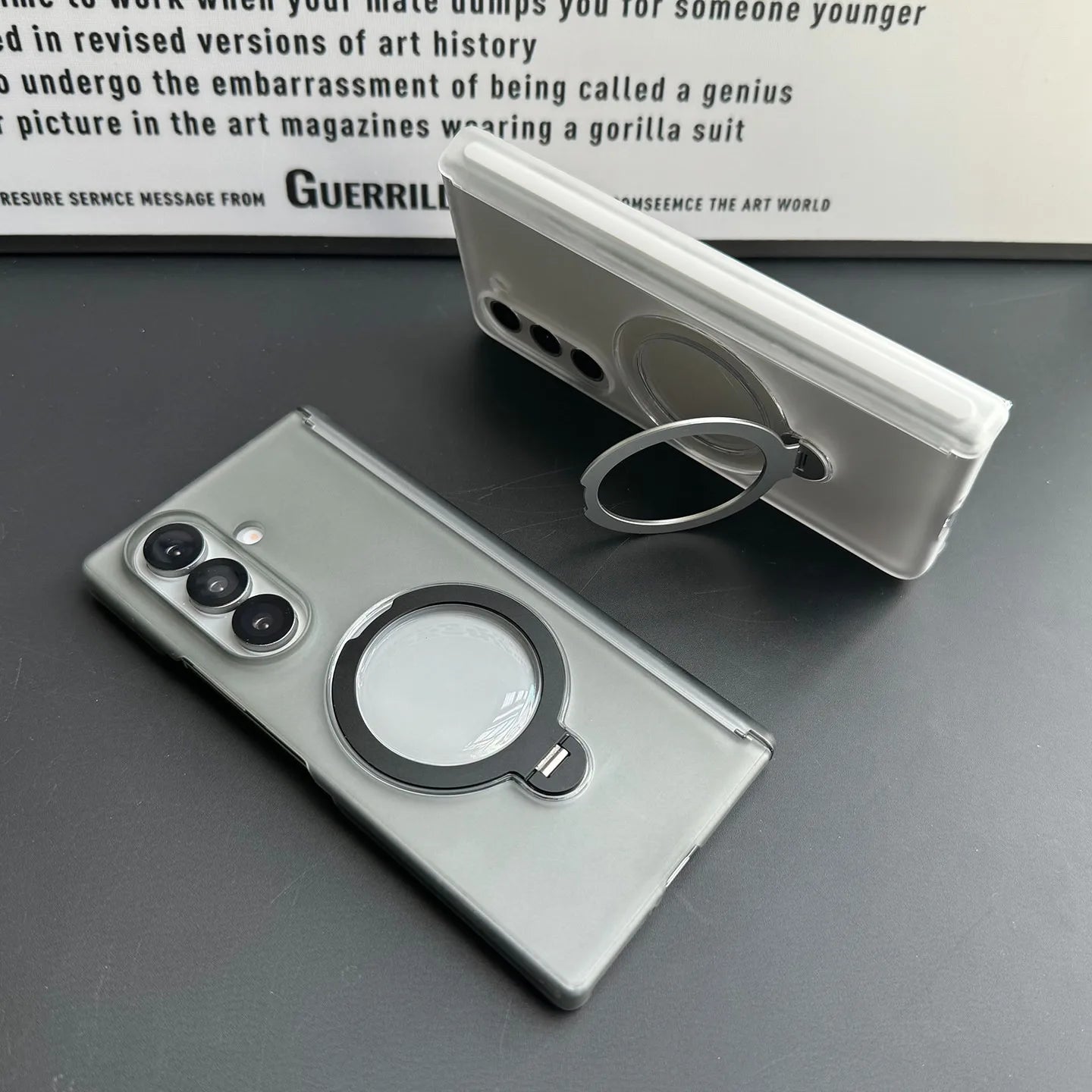 For Samsung Galaxy Z Fold 7 Fold 6 5 4 Magsafe Stand Holder Case 360 Rotate Bracket Business Hinge Protection Slim Matte Cover