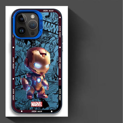Marvel Ironman Deadpool Phone Case for Apple iPhone 16 15 Pro Max 13 14 Plus 12 11 Pro plus  Matte