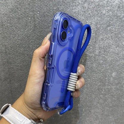 Premium Macaroon Shockproof Case for IPhone 17Air 16 15 14 Plus 13 12 11 Pro Max for Mag-safe Magnetic Transparent Lanyard Cover