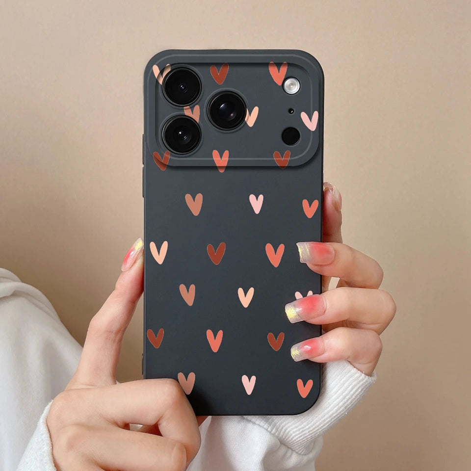 Case For iPhone17 17Air 17Pro 17ProMax Butterfly Love Heart Anti-fall Dustproof Trendy Housing For iPhone 17 Pro Max Funda Coque