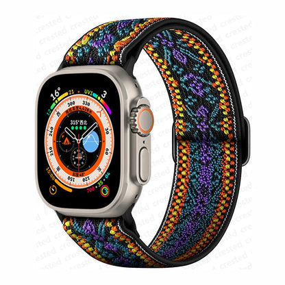 Scrunchie Strap for Apple watch band 45mm 44mm 40mm 41mm 42mm 46mm 49mm Elastic Nylon bracelet iWatch 11 10 9 8 7 6 se Ultra 3/2