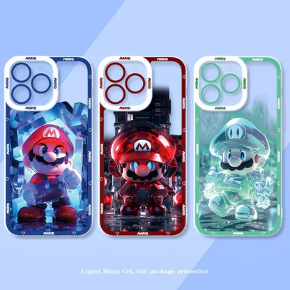 Super M-Marios Bros Clear Case for Samsung Galaxy A73 A13 A51 A71 A04 A04S A04E A14 A34 A54 A13 A23 A33 A53 A12 A22 Soft Cover