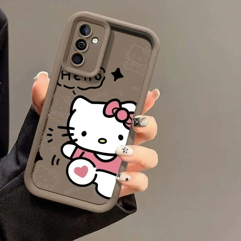 Sanrio Hello Kitty Cute Case for Samsung Galaxy A54 5G A55 A34 A35 A14 A15 A16 A25 A23 A24 A26 A71 A52 A36 A73 A32 Lovely Cover