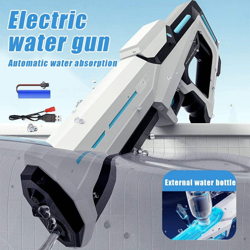 43cm Electric Water Guns For Adults Powerful Squirt Automatic Water Suction Water Blasters Summer Outdoor Beach Toy For Kid Gift