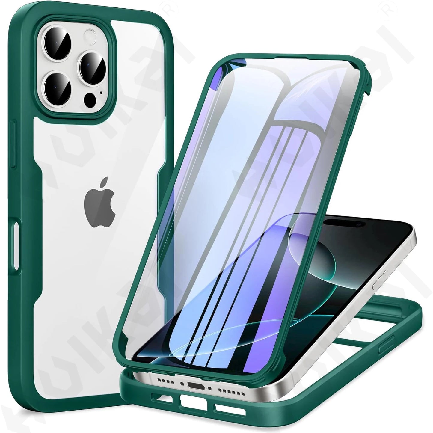 Case For iPhone 17 16 15 14 13 12 11 Pro Max Plus XS Max Plus 20245 360 Full Shockproof Silicone Screen Protection Phone Cover