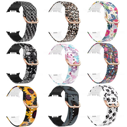 Printed Band for Samsung Galaxy watch 8/8 classic 46mm Strap Sport Silicone belt Bracelet Correa for Galaxy watch 8 40mm/44mm