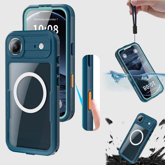 for  iPhone 17 Pro Max 17 Air Waterproof Case for Magsafe Magnetic Wireless Charging Shockproof Pouch Screen Lens Protector