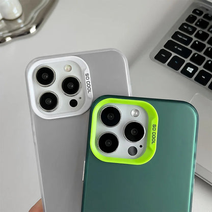 Miniso Tom And Jerry Phone Case For iPhone 16 15 14 13 12 11 Pro Max Independent Metal Button Electroplating Mobile