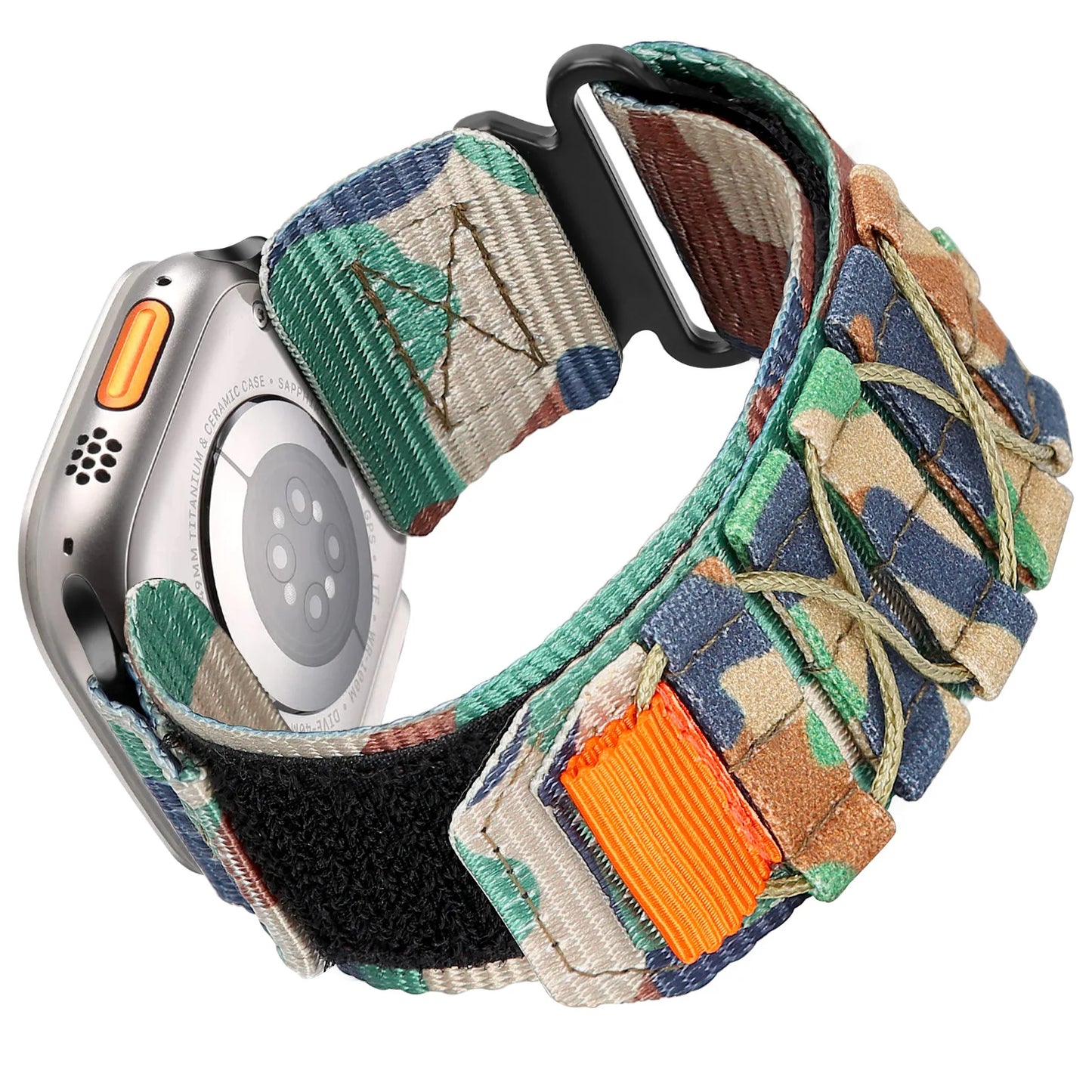Tactical Strap for Apple Watch Band 49 45mm 44mm 41 40mm Nylon Alpine Trail Loop Bracelet for IWatch Series Ultra 2 9 8 7 5 6 Se