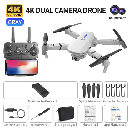 2026 NEW E88 Pro Drone 4k HD Dual Camera FPV 13-Minutes Flying Long Range Rc Quadcopter Foldable Mini Dron E88 Pro Boy Toy