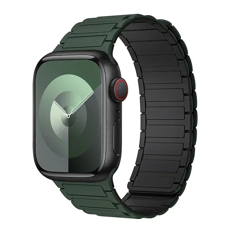 Magnetic Loop strap for Apple watch S10 46mm 42mm 40mm 41mm 45mm 44mm 49mm Silicone Strap for lWatch Series Ultra 2 9 8 7 6 5 4