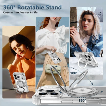 New Clear Magnetic Phone Case For iPhone 17 Pro Max 17 Air 17Pro Max 17air Shockproof Wireless Charging Cover With Phone Holder