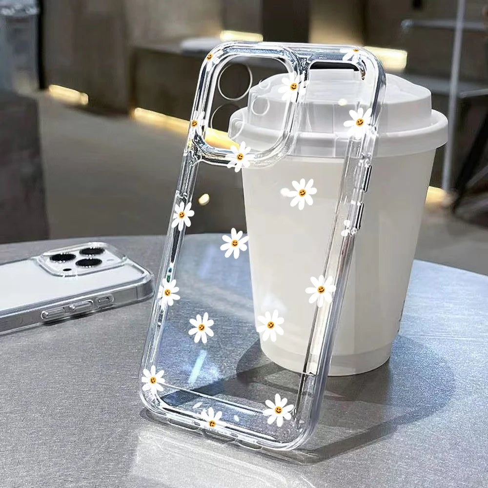 Cute Bow Cherry Phone Case For iPhone 16 Pro Case iPhone 13 11 15 12 14 Pro Max XR XS X 7 8 Plus SE 2020 Shockproof Clear Cover
