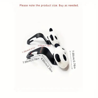 2 Car Hooks, Car Interior Seats, Rear Multifunctional Cute Cartoon Panda Storage Hooks
