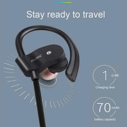 Bluetooth 5.0 Wireless Earphones Sports Headset Ear-Hook Waterproof Earbuds Neckband Magnetic Headphone With Mic For Smartphone