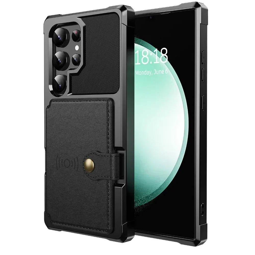 Card Wallet Case for Samsung Galaxy S24 S23 FE S25 S23 Plus S22 S21 Ultra A55 A35 A15 A54 A34 A53 A52S A52 A14 A05S A05 A24  A16
