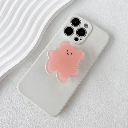Acrylic Material Cartoon Cute Bear Design Phone Holder Foldable Grip