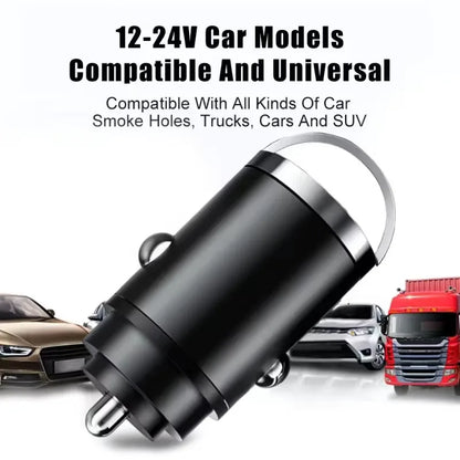 USB Type C Car Charger Max 100W Mini Car Charger Fast Charging Head Dual-Port Mobile Phone Car Charger For Xiaomi Samsung Huawei