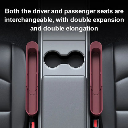 1pc Retractable Car Seat Gap Storage Box Storage Box Car Interior Storage Accessories Car Seat Gap Filler For Mobile Key Card