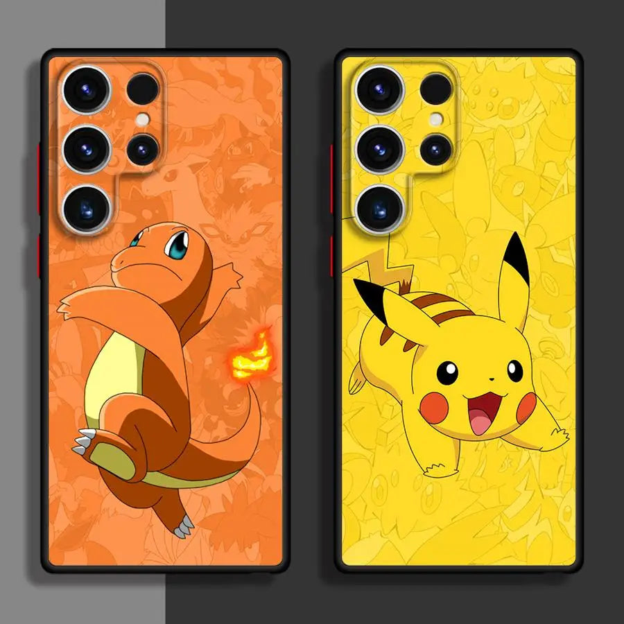 Pokemons Pikachus Anime Case for Samsung Galaxy S24 Ultra S23 Plus S25 S22 S21 FE S20 Note 20 S9 S10 Silicone Phone Cover