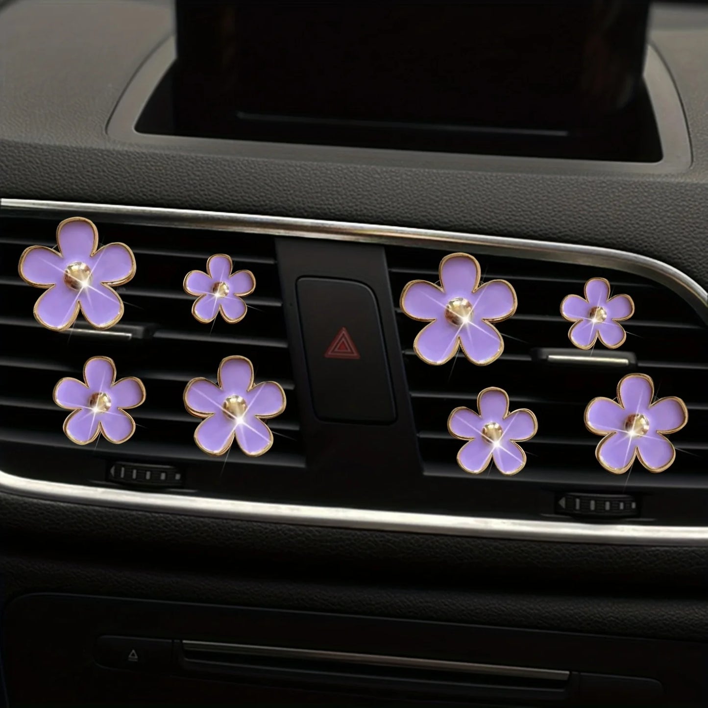 4-8pcs/set Small Car Air Outlet Perfume Decoration Clip Flower Daisy Design Car Interior Aromatherapy Fresheners Diffuser Access