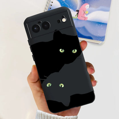 For Cover Google Pixel 6 Case Cute Cat Cartoon Bumper Back Shockproof Soft TPU Case For Google Pixel 6A 6PRO Pixel 6 Phone Cases