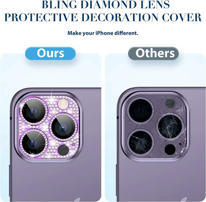 Diamond Camera Lens Protector For IPhone 16 13 12 11 Pro Max Mini Metal Lens Protection For IPhone 15 14 Pro Max 16 Plus Glasses