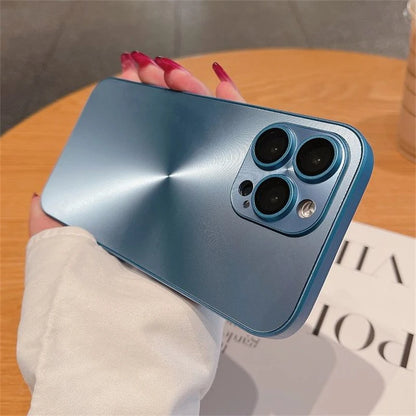 Luxury Laser Aurora CD Pattern Matte Case For iPhone 16 15 14 13 12 11 Pro Max 16 Plus Soft Bumper Shockproof Armor Hard Cover