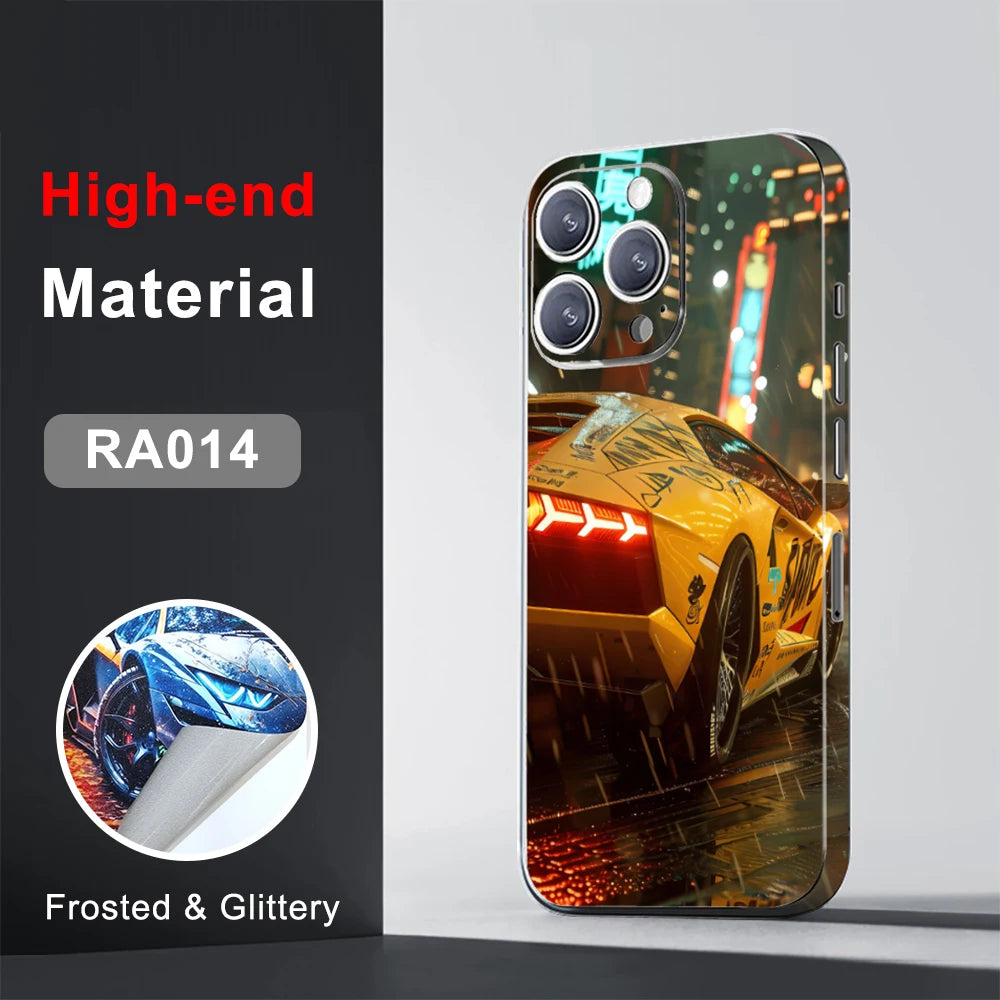 CASEKiTTY Skin Wrap Sticker Back Film For iPhone 15 Pro Max 14 Plus 13 12 Mini Protective Decal Side Frame Back Screen Protector
