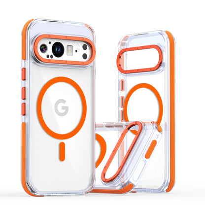 Luxury High Transparent Case For Google Pixel 9 Pro XL 5G Magsafe Magnetic Wireless Charging Shockproof Cover For Google Pixel 9