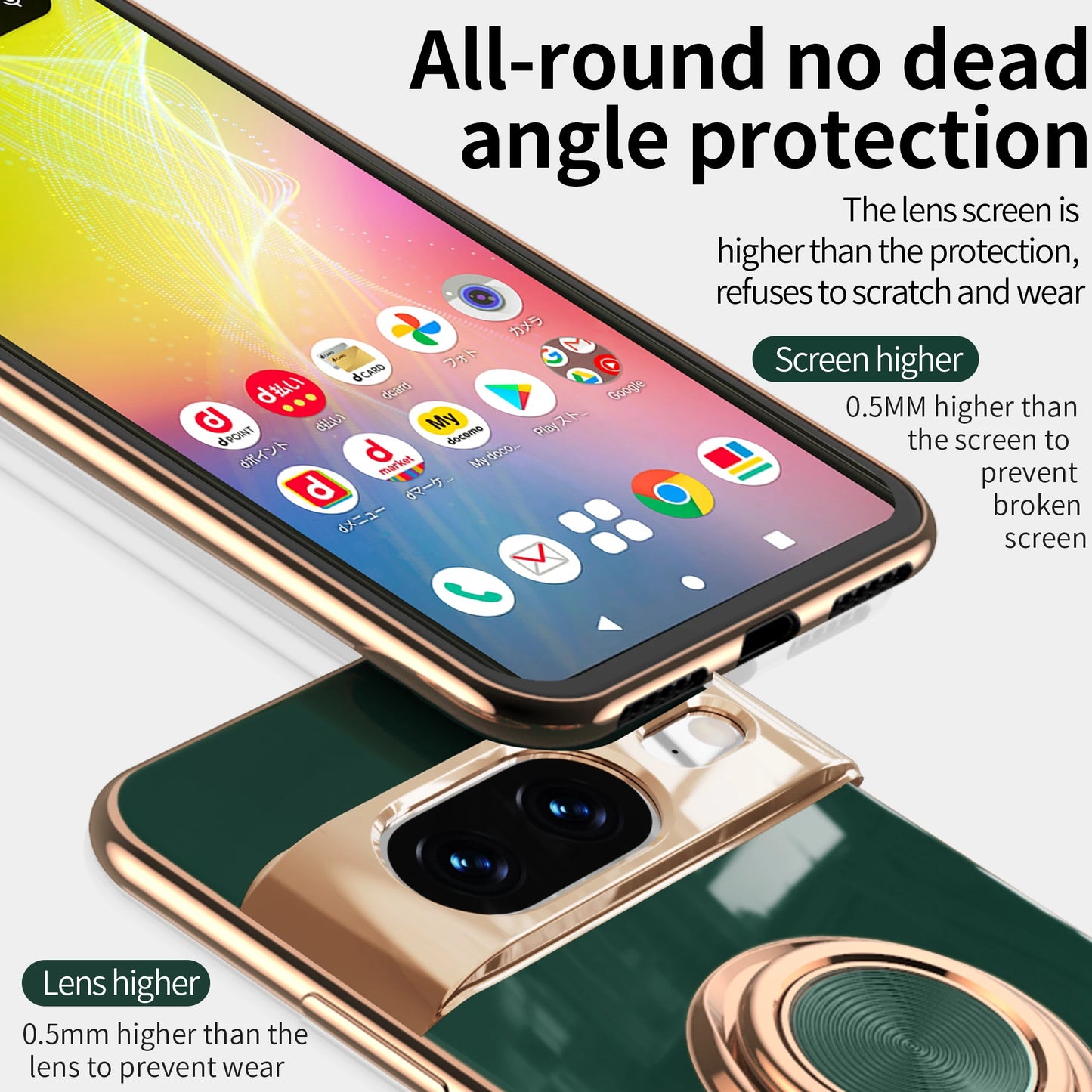 Shockproof Plating Ring Holder Phone Case For Google Pixel 10 9 Pro XL 9A 8A 8 Pro Cover Stand Back Shell Capa Funda Coque
