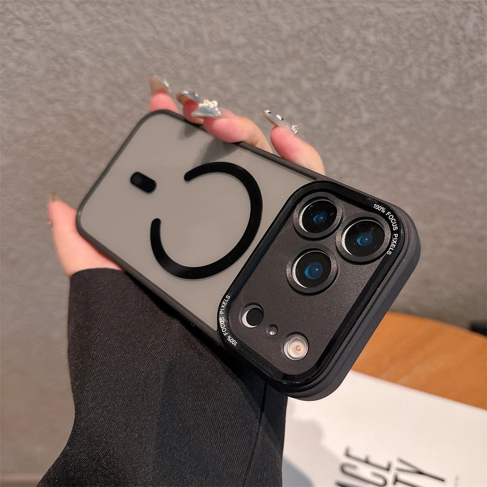 Crystal Clear Acrylic Magnetic Case for iPhone 17 Air 17 Pro Max for Magsafe Wireless Charging Shockproof Camera Bumper Cover