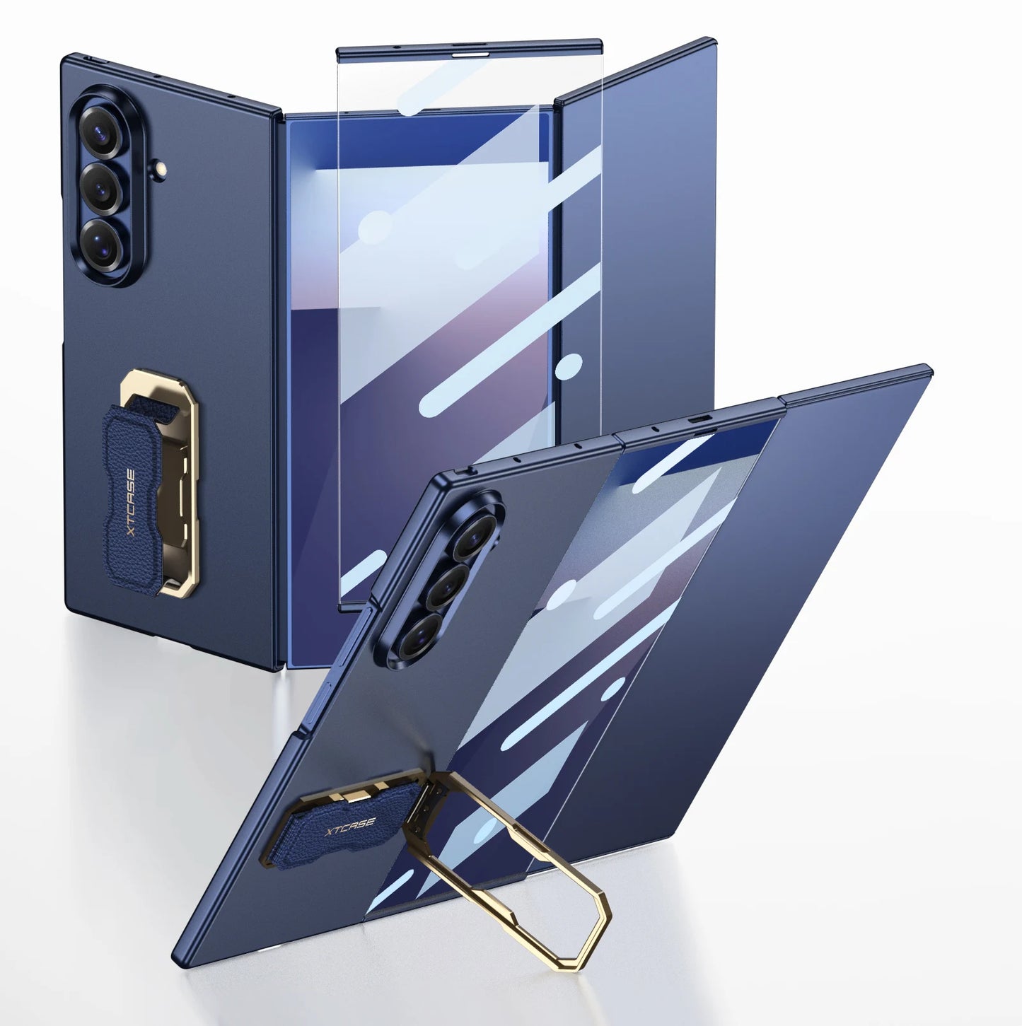 Ultra-thin Ring Holder Wrist Strap Case For Samsung Galaxy Z Trifold Outer Screen Glass Plastic Cover For Galaxy Z Trifold Case