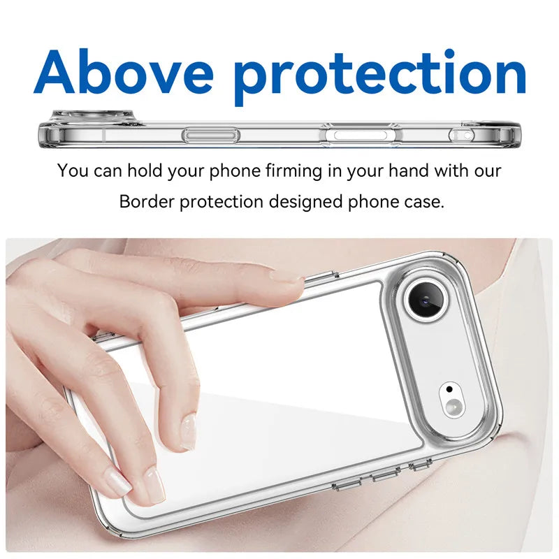 For iPhone Air Case For apple iPhone Air 17 Air Cover Bumper Clear PC TPU Shockproof Silicon Protective Phone Cover iPhone Air