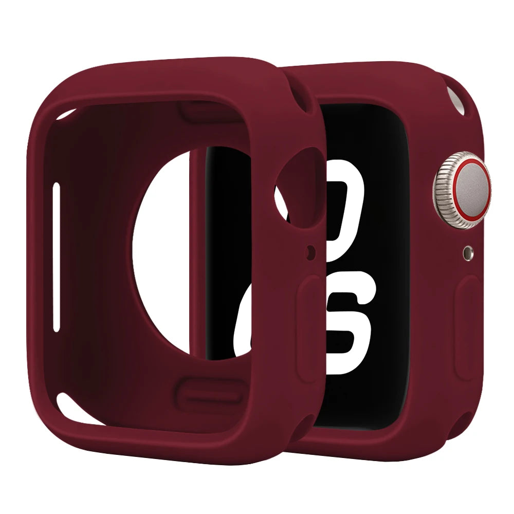 Soft Silicone Case For Apple Watch 46mm 44mm 45mm 40mm 41 49mm 38 42 mm Protection Shell Cover iWatch Series Ultra 10 9 8 7 SE 6