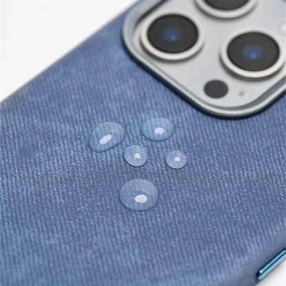 Luxury Metal Lens Magnetic Fiber Leather Case For iPhone 16 Pro Max 15 14 Plus 13 12 MagSafe Wireless Charging Shockproof Cover