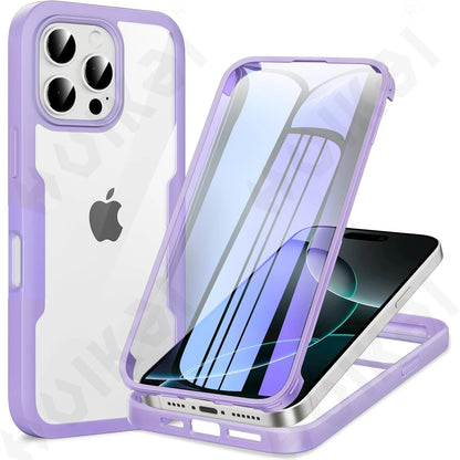 Case For iPhone 17 16 15 14 13 12 11 Pro Max Plus XS Max Plus 20245 360 Full Shockproof Silicone Screen Protection Phone Cover