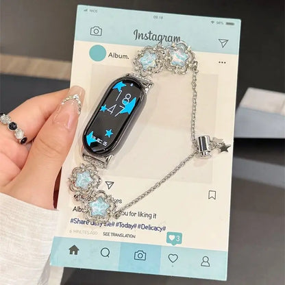 Wire frame flowing star strap suitable for Xiaomi Band 8Pro/9Pro，For Mi band 3/4/5/6/7，8/8NFC/9/9NFC/10/10NFC，For Redmi Watch5/4