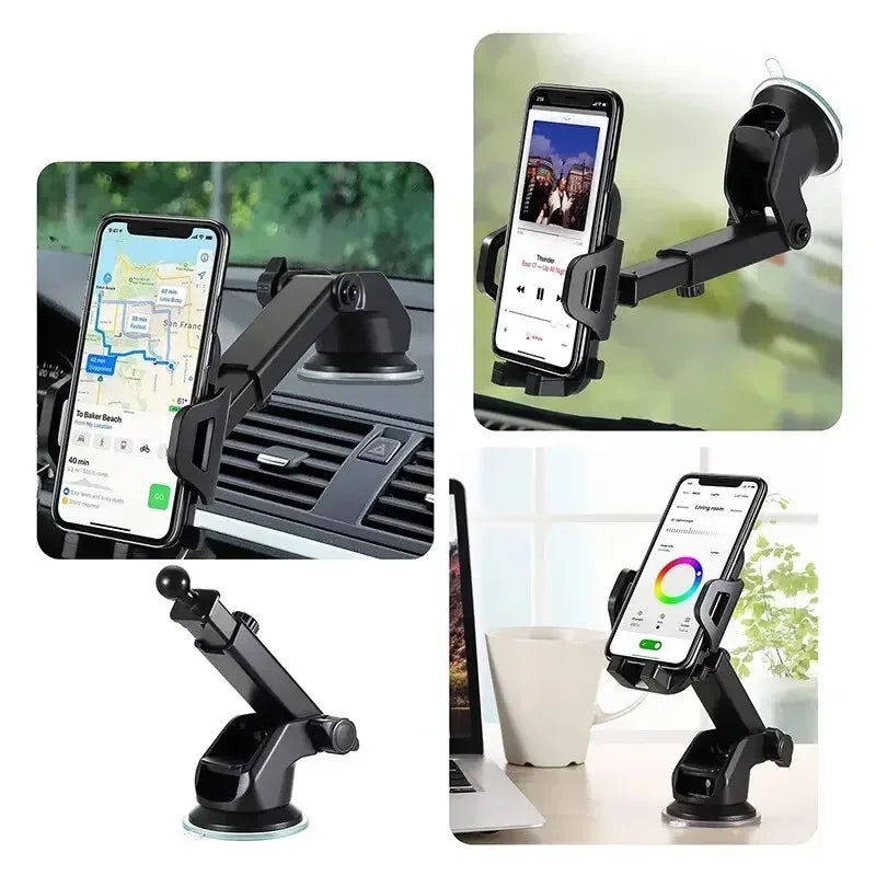 360° Car Phone Holder Windshield Sucker Mount Stand Universal Car Air Vent Bracket For iPhone Samsung Suction Cup Support in Car