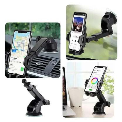 360° Car Phone Holder Windshield Sucker Mount Stand Universal Car Air Vent Bracket For iPhone Samsung Suction Cup Support in Car