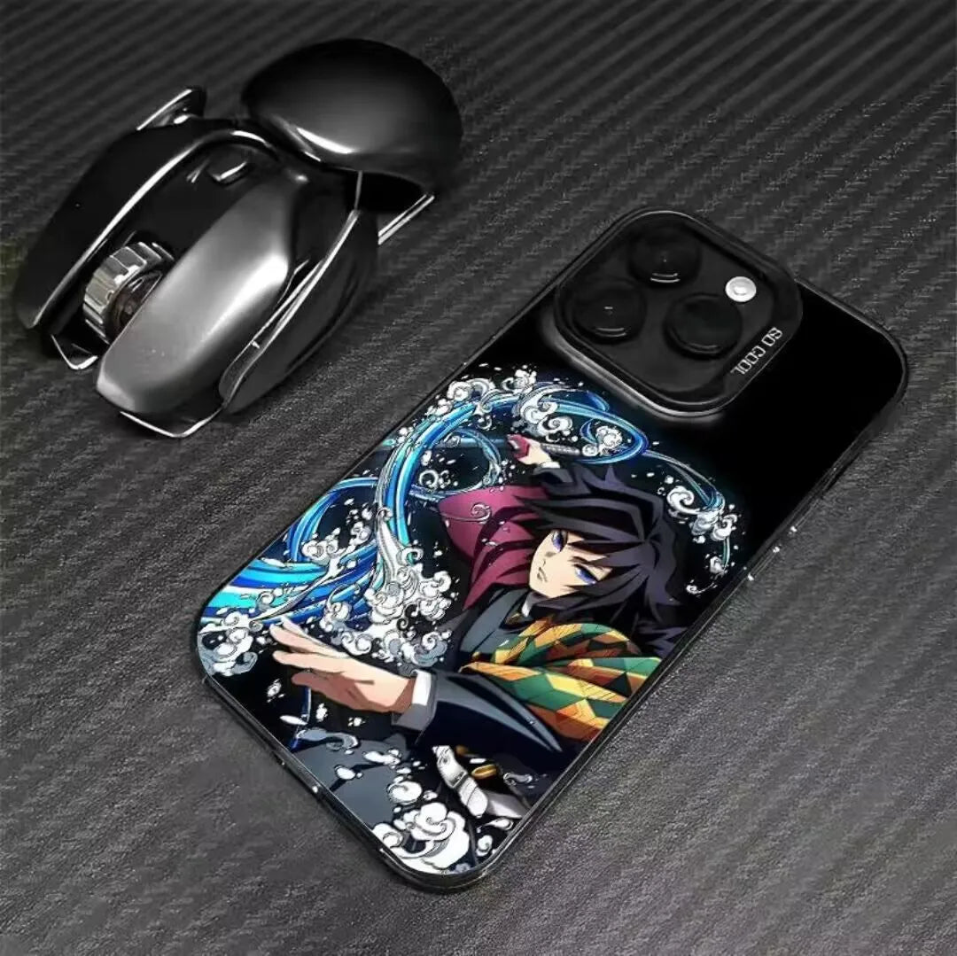 Matte Demon Slayers Anime Phone Case For IPhone 17 17 Air 17Pro 17 Pro Max 16 15 14 13 12 11 Plus 16E Cover Capa Anti-Knock