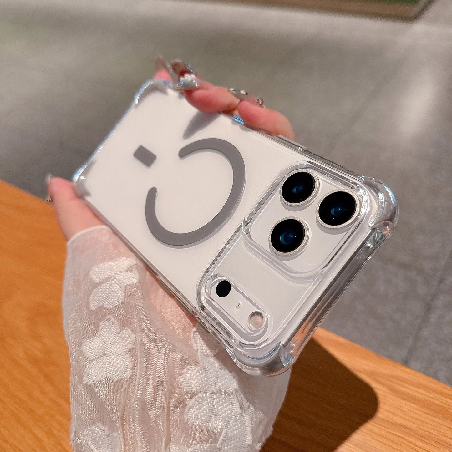 Luxury Magsafe Color Airbag Shockproof Clear Case For iPhone 17 Air 16 15 14 13 12 Pro Max Plus Magnetic Wireless Charging Cover