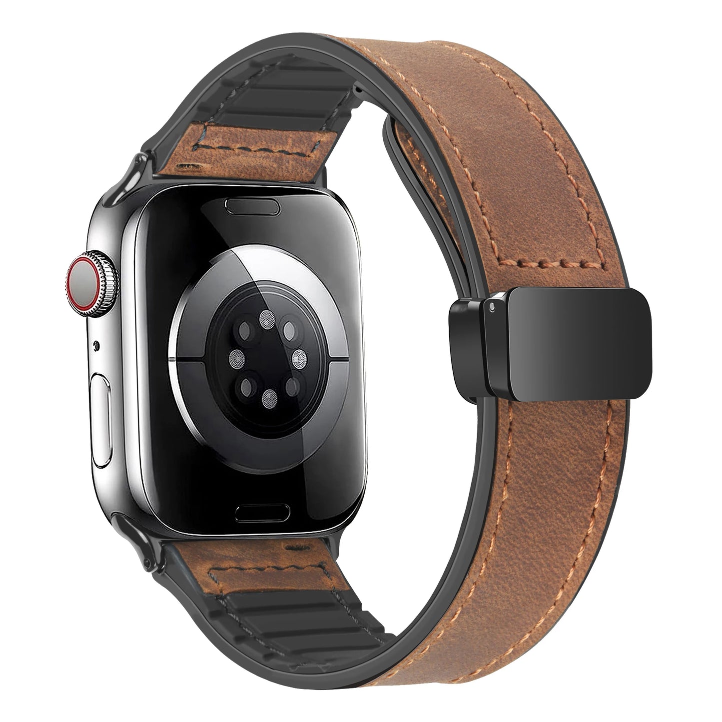 Leather Strap for Apple Watch 10 Ultra 9 Band 46mm 49mm 42mm 44mm 45mm 40/41mm Bracelet men Silicone iWatch Series 9 8 7 SE 6 5